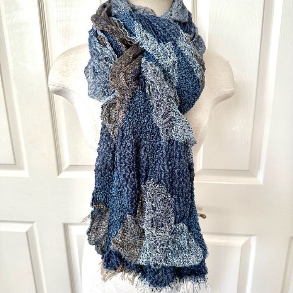 Long blue scarf